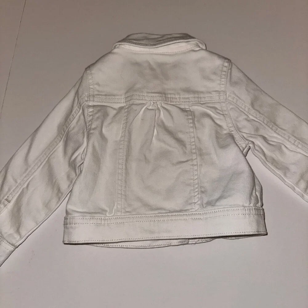 Baby Gap WHITE DENIM Girls Blue JEANS DENIM JACKET 18-24M
